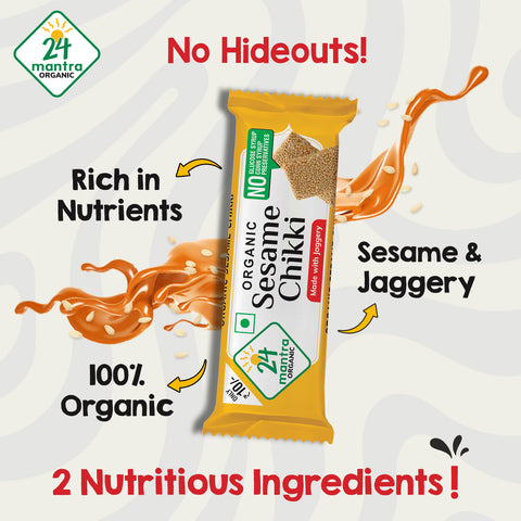 Organic Sesame Chikki - 24mantra Organic