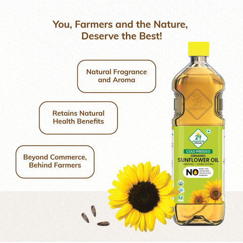 Cold Pressed Sunflower Oil - 24mantra Organic