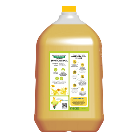 Cold Pressed Sunflower Oil - 24mantra Organic