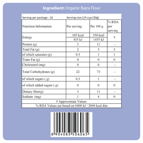 Organic Bajra Flour - 24mantra Organic
