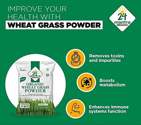 Organic Wheat Grass Powder - 24mantra Organic